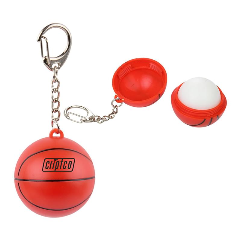 Basketball SPF15 Lip Balm with Keychain