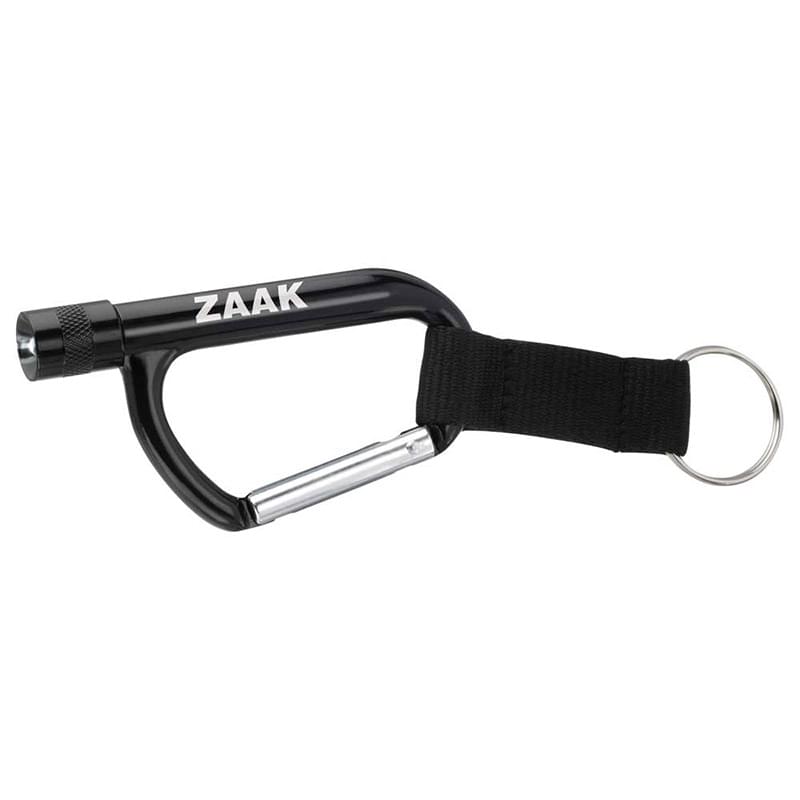 Flashlight Carabiner with Strap