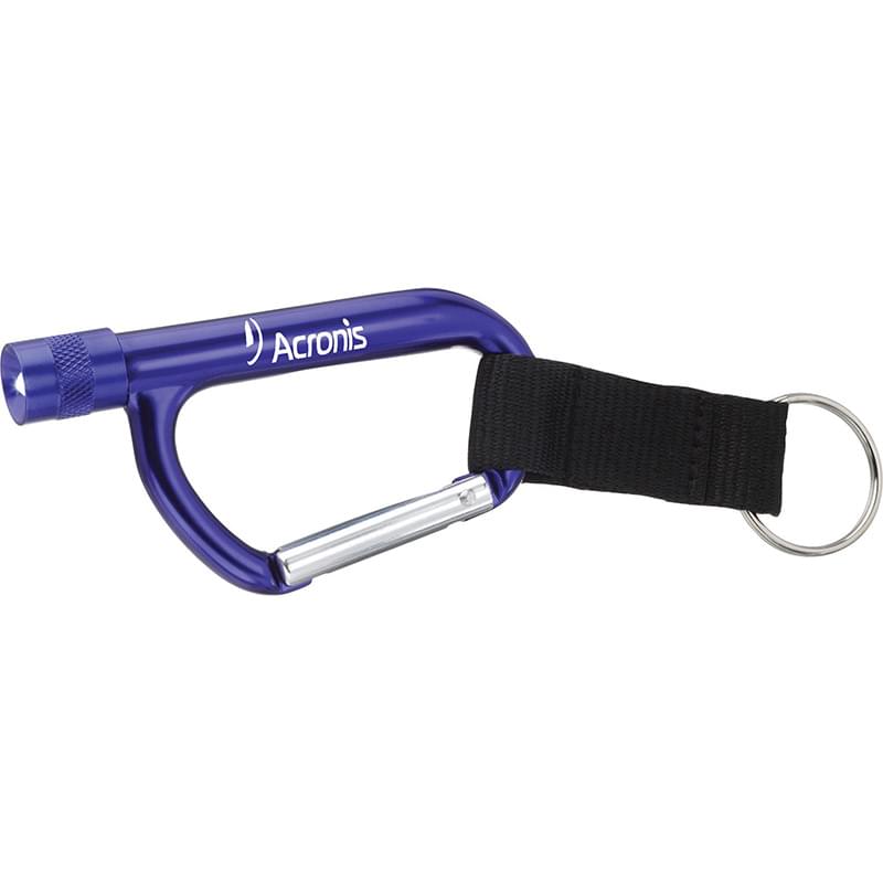 Flashlight Carabiner with Strap