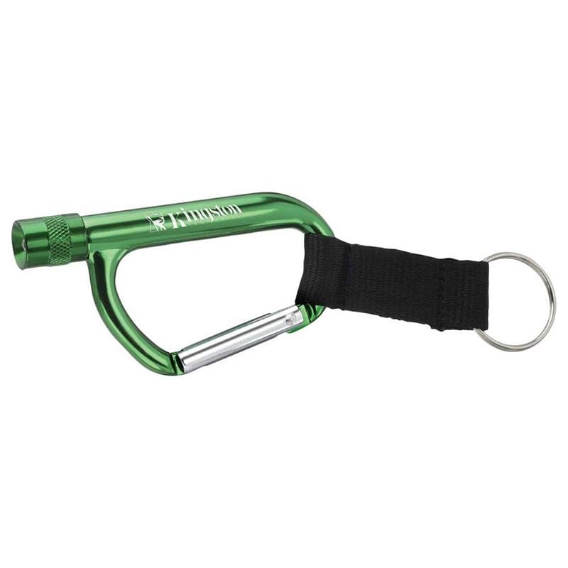 Flashlight Carabiner with Strap