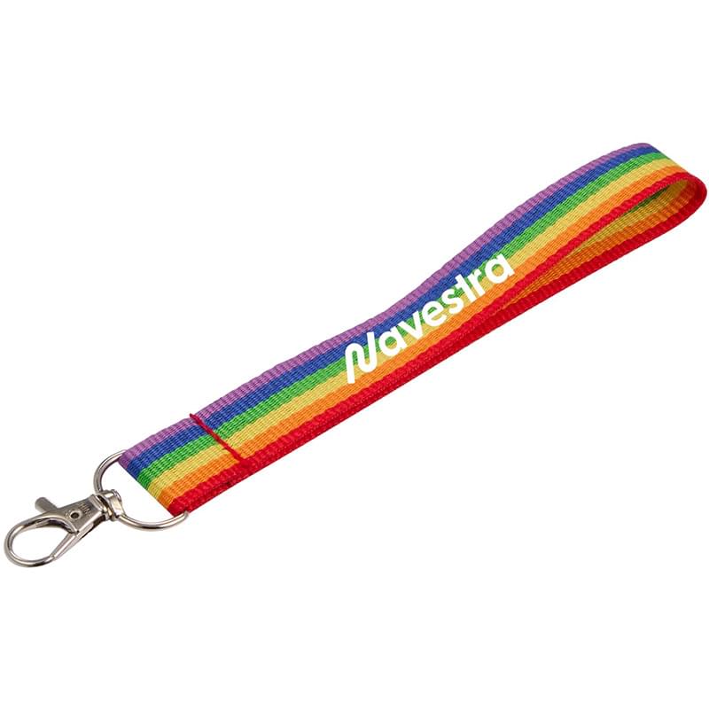 Recycled Rainbow Wrist Lanyard