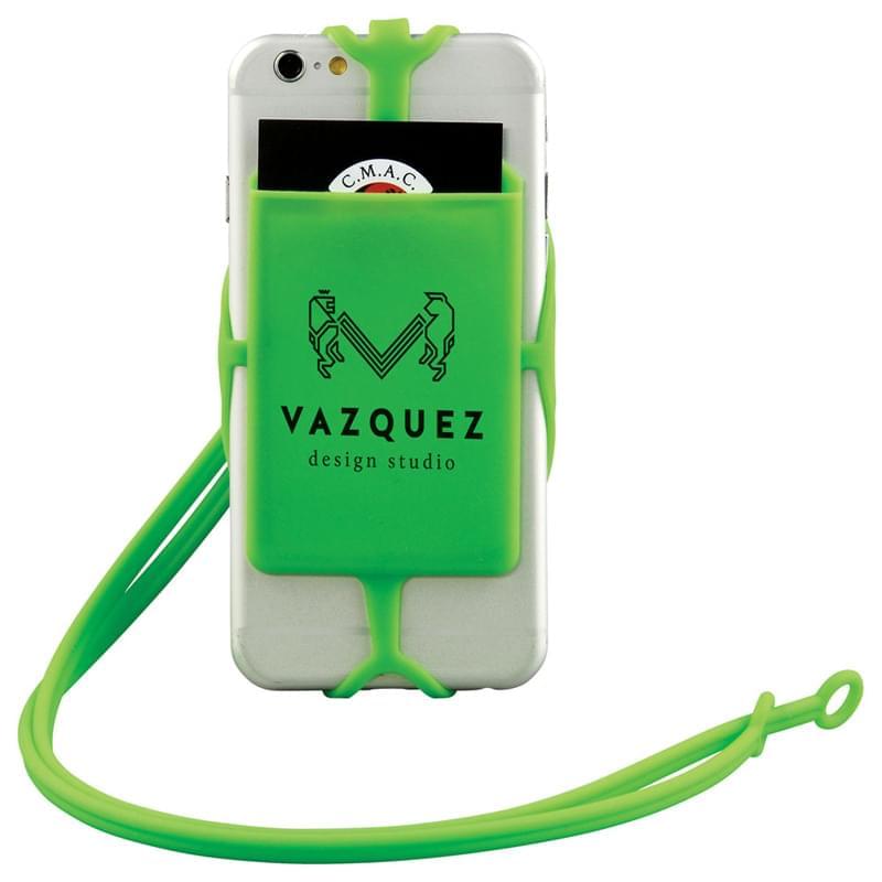 Silicone RFID Card Holder with Lanyard