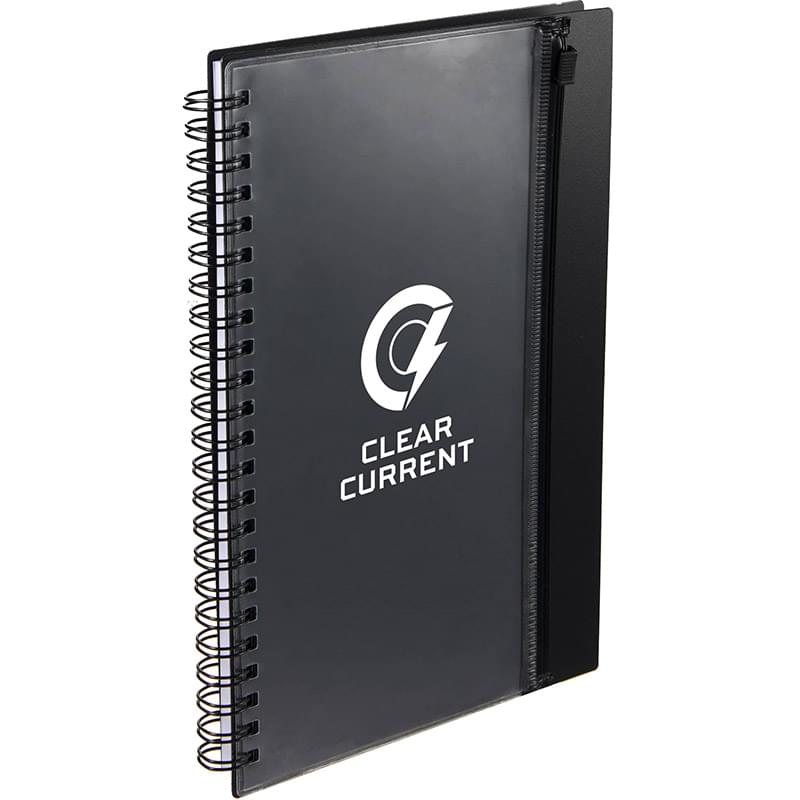 5.5&quot; x 8.5&quot; Spiral Notebook with Clear Pocket