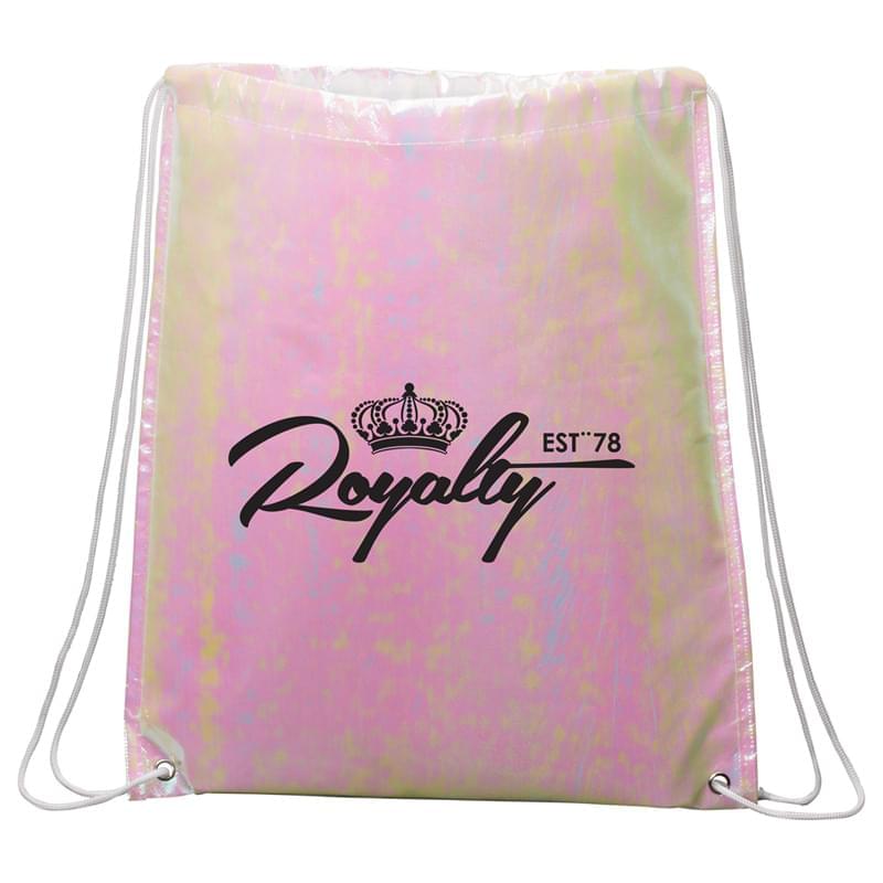 Iridescent Non-Woven Drawstring Bag