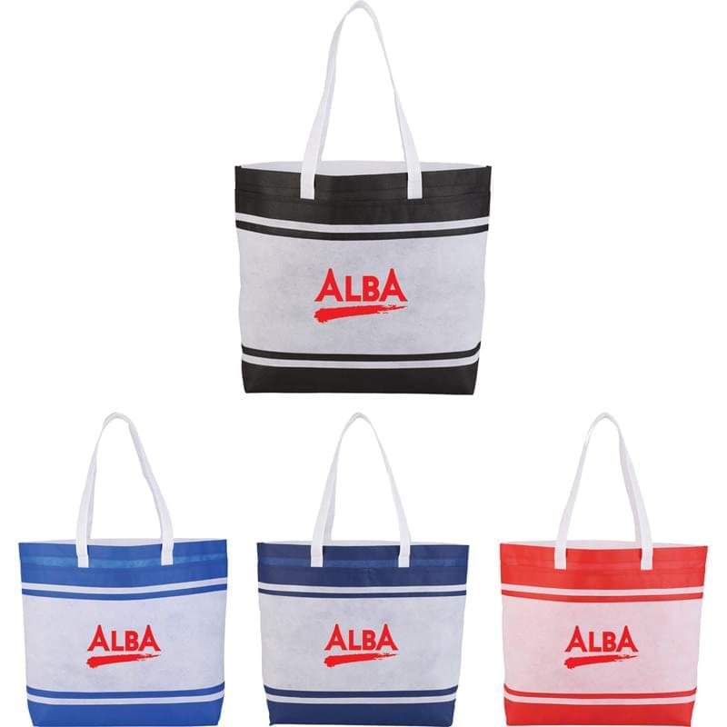 Non-Woven Stripes Tote