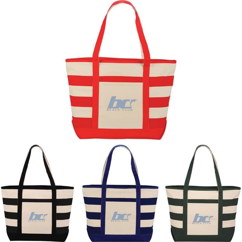 10oz. Zippered Stripe Tote