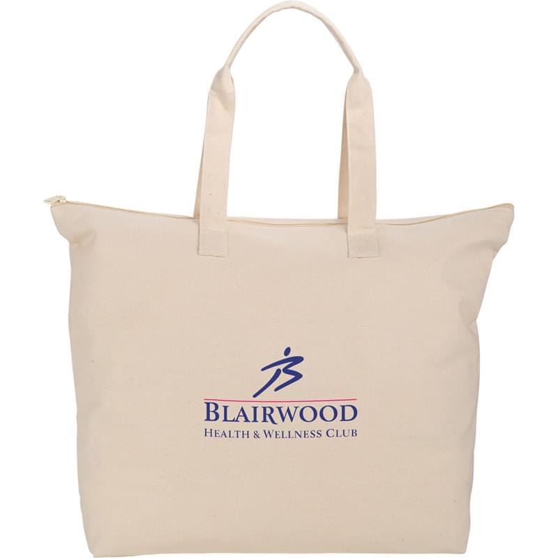 10oz. Basic Cotton Zippered Tote