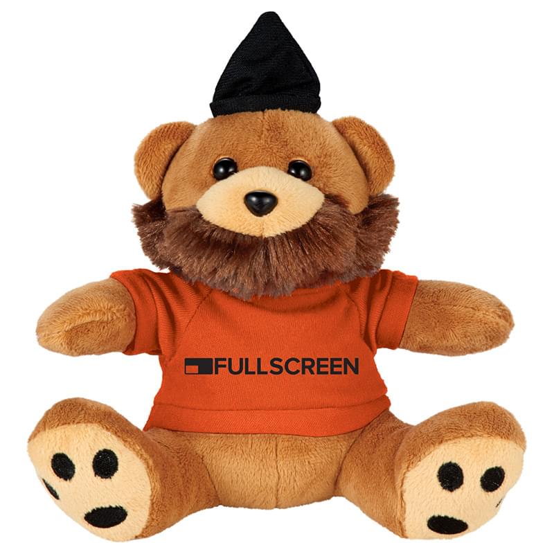 6" Plush Hipster Bear with Shirt