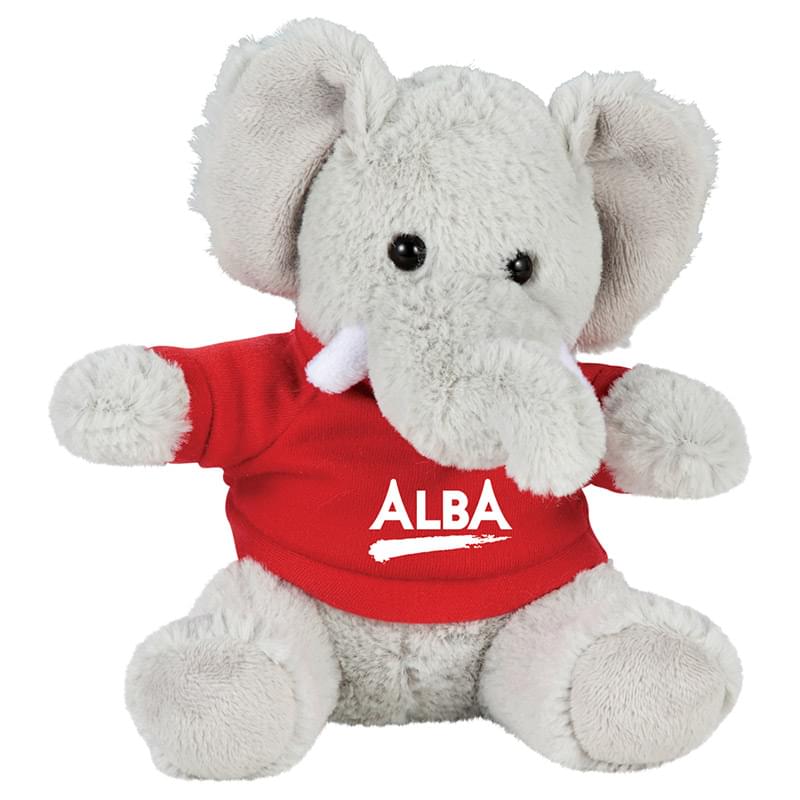 6" Plush Elephant with Shirt