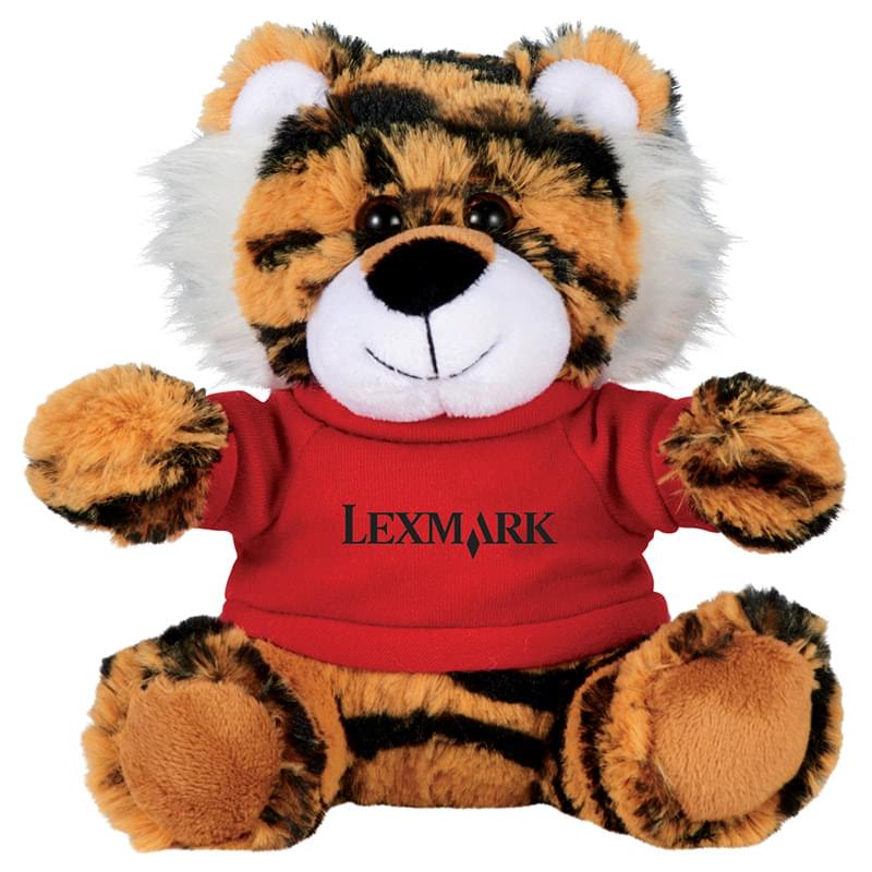 6" Tiger Plush Animal with Shirt