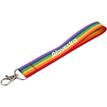 Recycled Rainbow Wrist Lanyard