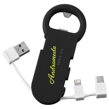 HOT DEAL - Bottle Opener with 3-in-1 Charging Cable