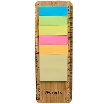 FSC&#174; Bamboo Ruler with Sticky Notes